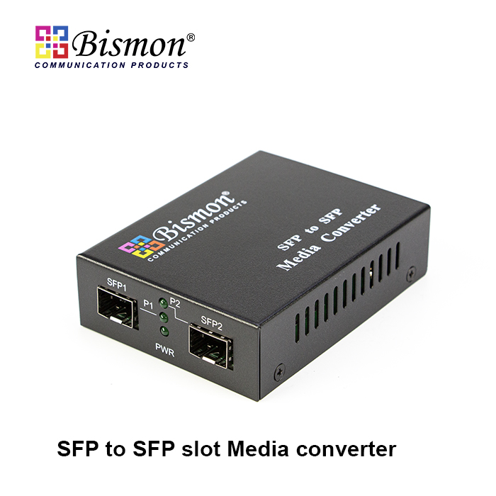1000Mbps-Muti-mode to 1000Mbps Single-mode, SFP slot Media Converter(without SFP module)
